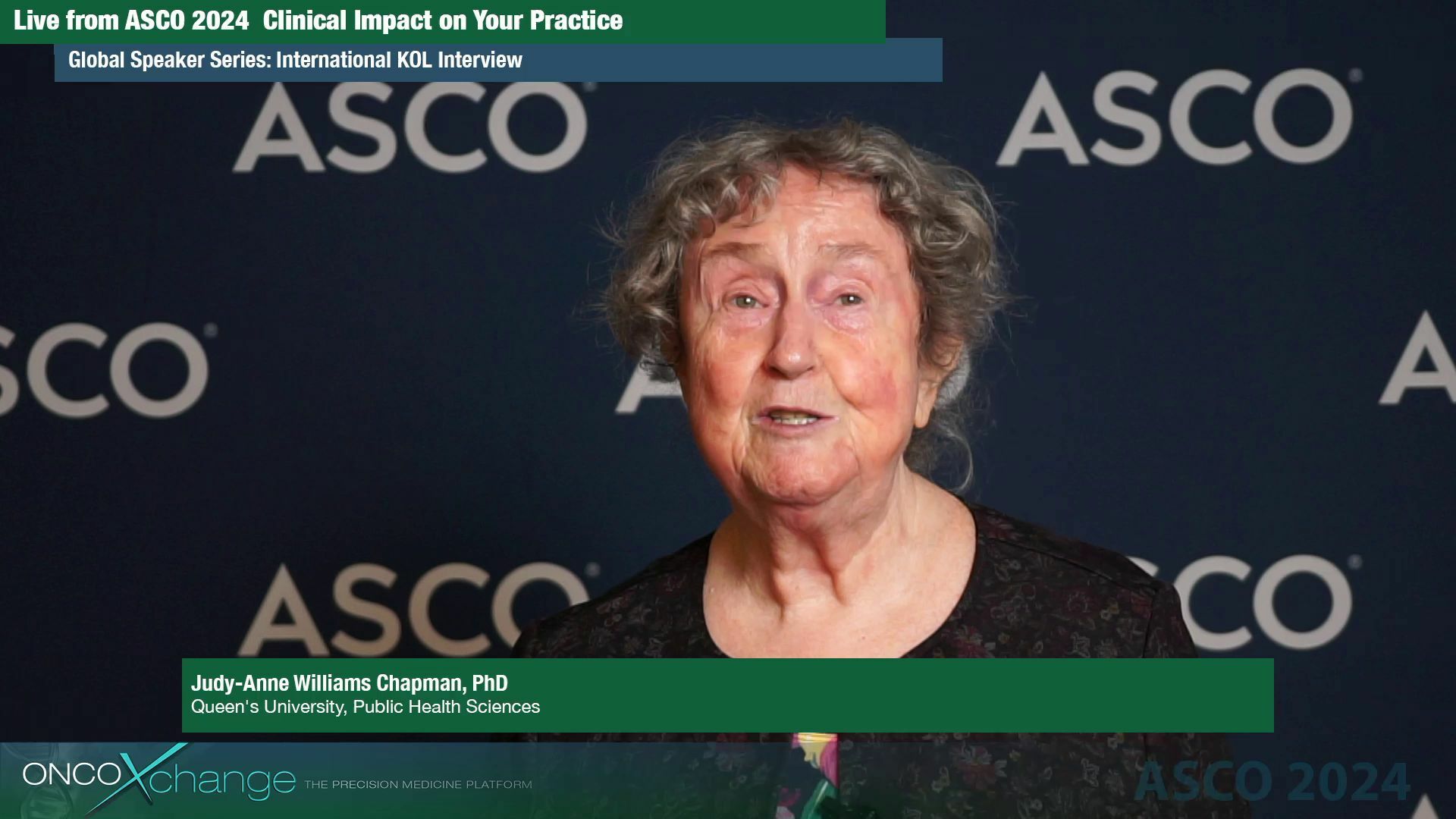 ASCO 2024 - Global Speaker Series: Dr. Judy-Anne Williams Chapman on Standardizing ER and PgR Quantitation in Breast Cancer