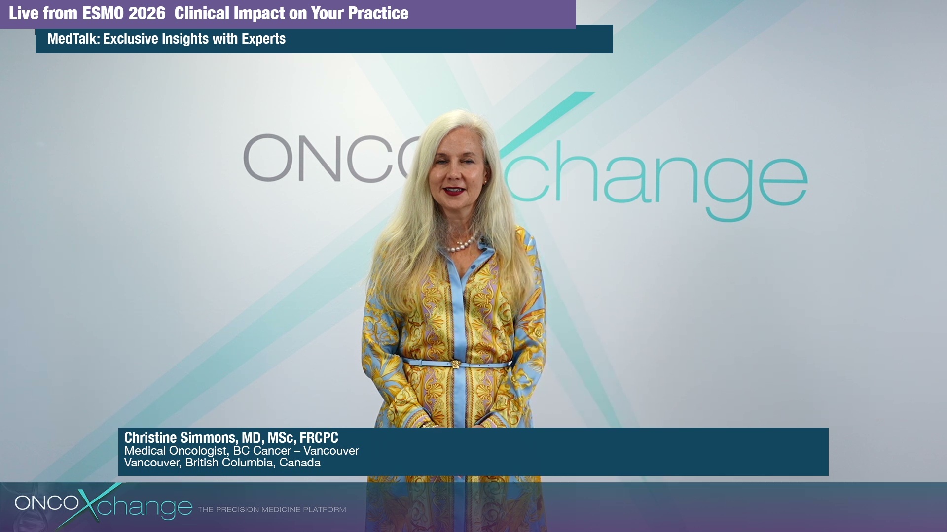 ESMO 2026 - Breast Cancer: The Bigger Picture with Dr. Christine Simmons