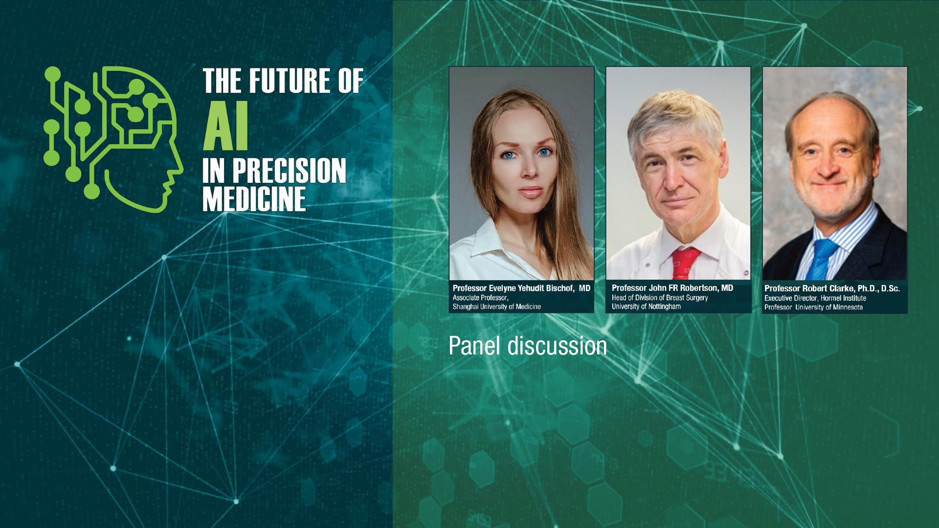AI SERIES - Panel Discussion:  AI assisted drug development and repurposing in Breast Cancer