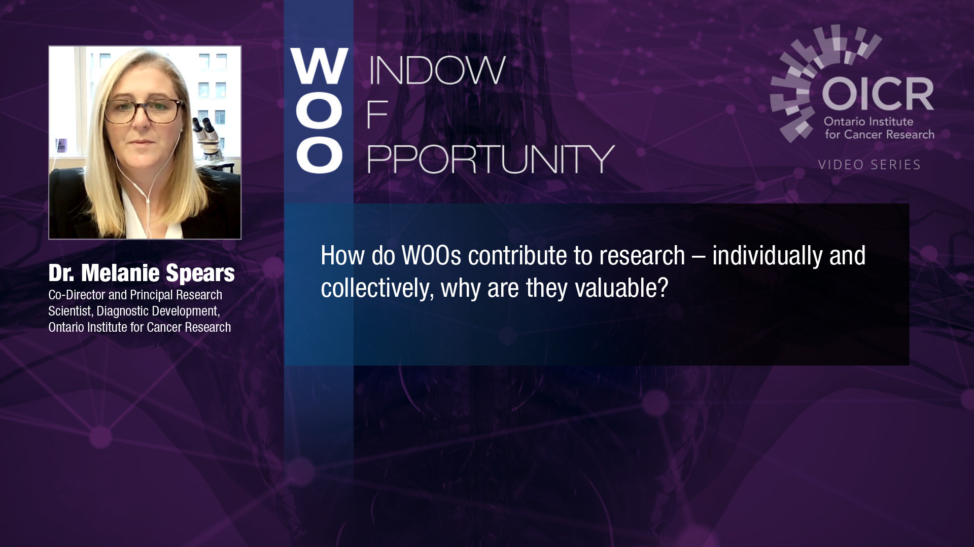 WOO SERIES - How do WOOs contribute to research – individually and collectively, why are they valuable?