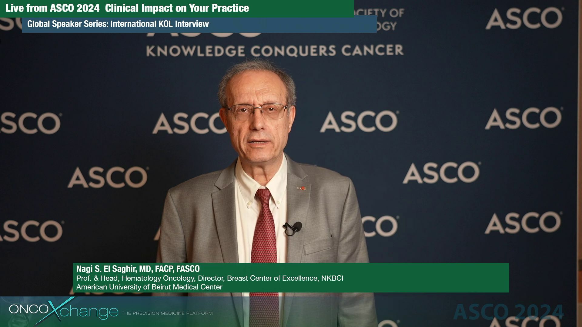 ASCO 2024 -  Dr. Nagi S. El Saghir on New Advances in Sequencing CDK4/6 Inhibitors with Endocrine Therapy in Advanced Breast Cancer